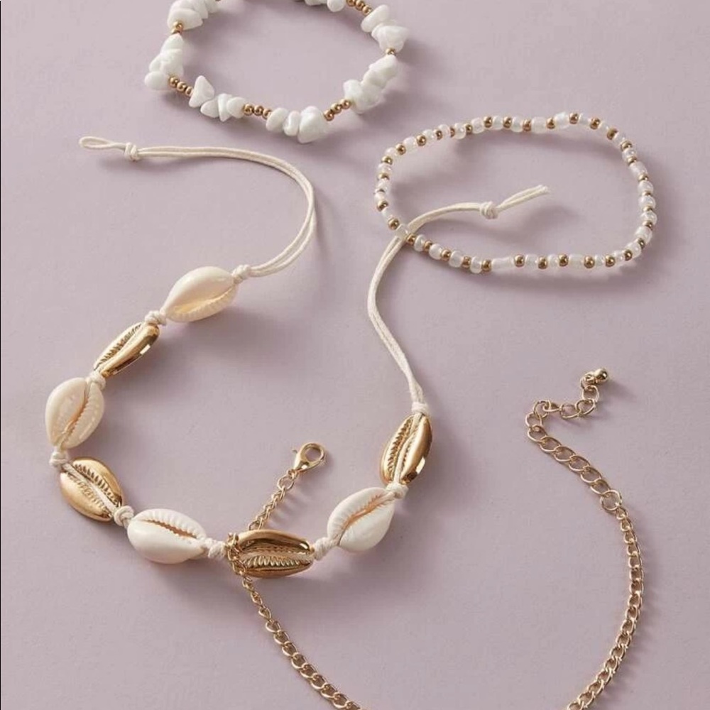 • Dani • Boho Shell Anklet Set - Picture 3 of 4